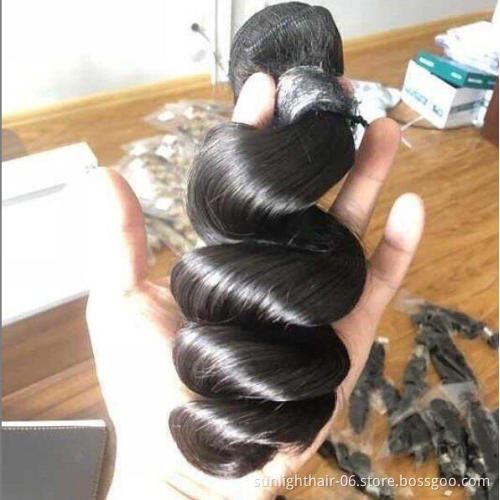 Bundles Indian Loose Wave Hair Sunlight 100% Human Hair,10a indian/brazilian hair bundles with closure, 100% virgin indian hair
